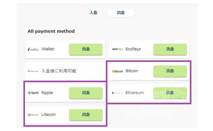 ボンズカジノ 出金 仮想通貨 ステップ1