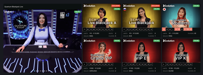 Bonds Casino Live Casino